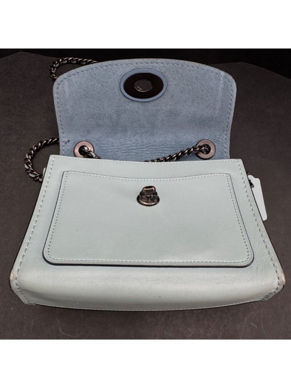 Coach Parker Light Blue Shoulder Bag Crossbody Purse - Picture 5 of 15